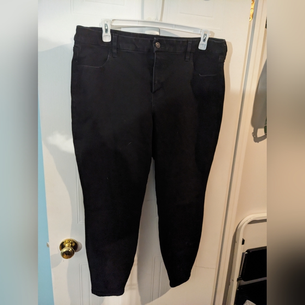 American Eagle Outfitters Curvy Fit Black High Waisted Skinny Ankle Jeans